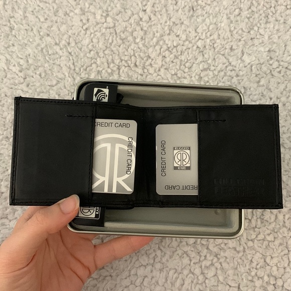 Black Genuine Full Grain Leather Wallet - Picture 10 of 15